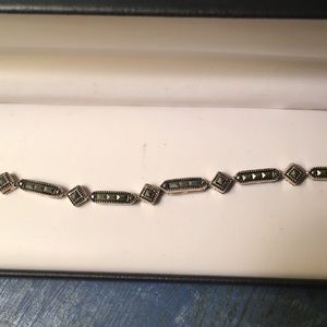 Vintage & Art Deco Inspired Hematite Bracelet